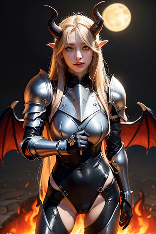 Gothic, Big Demon Wings, Elf Ears AI 야짤