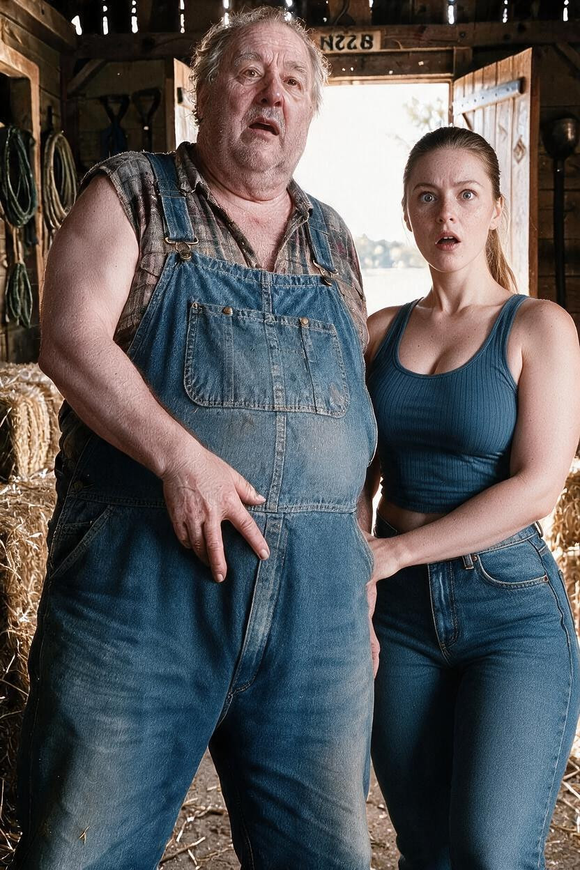 Cock Fully Inside The Overalls, Hole Closed, Change Only The Man's Overalls And The Woman's Face AIエロ