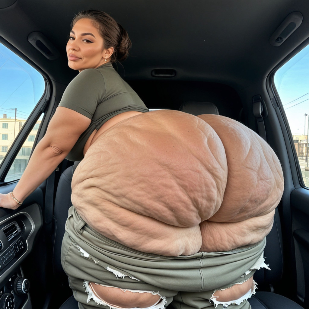Fat Folded Hips, Cheveux Très Courts, Chubby Bulging Hips Porno IA