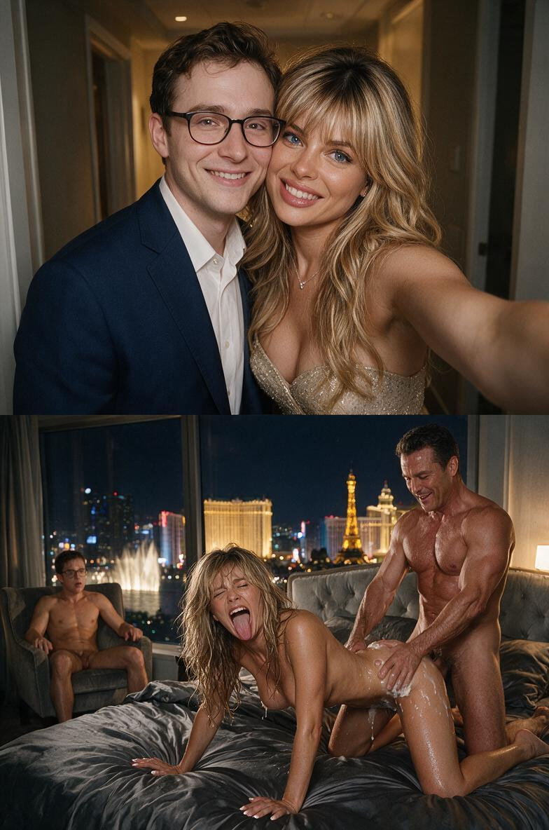 They Are Both Dressed Up In Fancy Formal Evening Wear And Smiling Together She Has Classy Makeup On And Stylish Hair, Champagne And Pale Golden-blonde Highlights, Corps Entier Porno IA