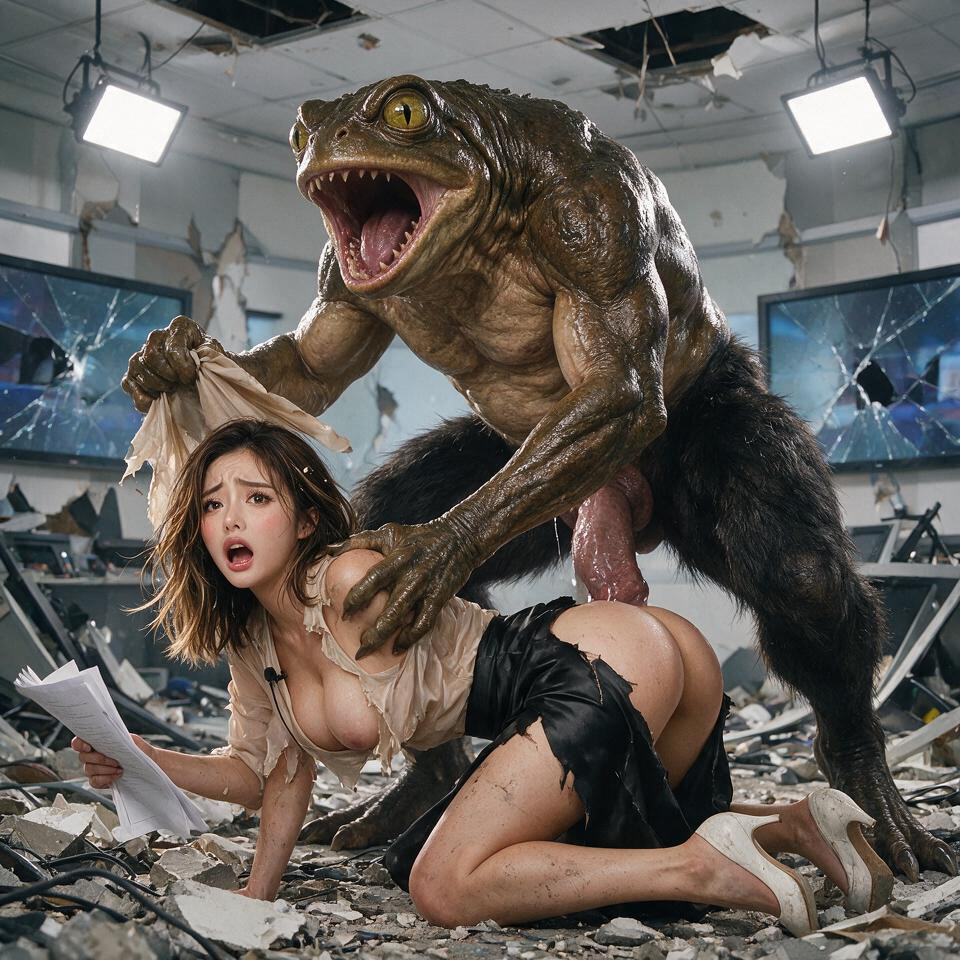 It Is Clearly Visible That It Is Fully Inserted An Unrealistically Gigantic Monster In The Midst Of Its Breeding Season, Revealing Her Sagging Breasts, The Monster Is So Unrealistically Gigantic That It Fills The Entire Frame Except For The Woman Delicate And Refined Features Porno IA