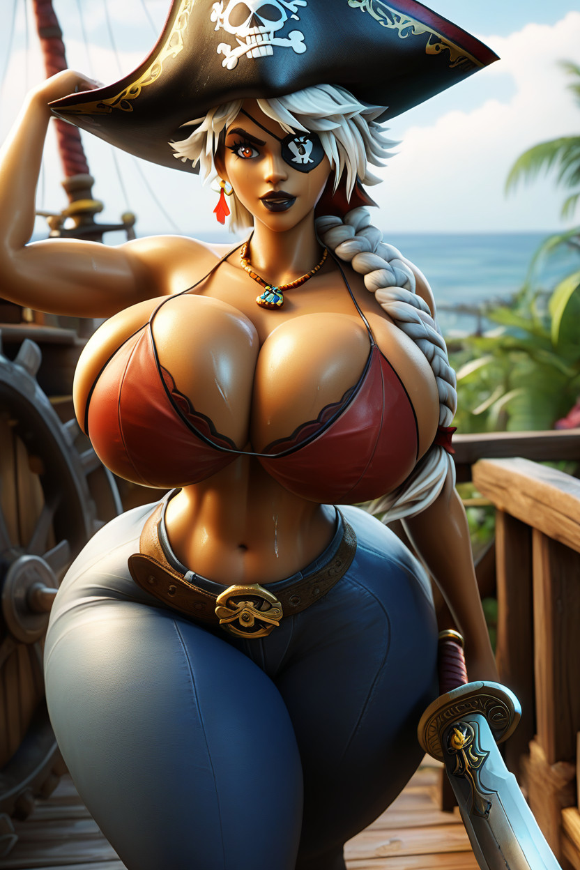 Long Braid, Colossal Breasts, Supple Body Porno IA